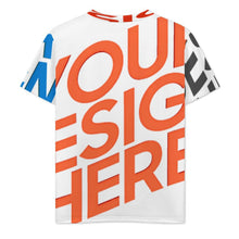 Charger l'image dans la galerie, T-shirt col V classique pour homme J66T personnalisée avec prénom motif texte (conception multi-images)