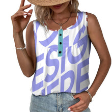 Charger l'image dans la galerie, Impression des multi-images Gilet sans manche col rond femme BCT personnalisé avec image logo texte motif