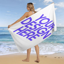 Charger l'image dans la galerie, Serviette de plage grande taille en velours double face 160 x 80 cm personnalisé avec photo texte prénom