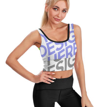 Charger l'image dans la galerie, Soutien-gorge de sport de gymnastique pour femmes, haut de yoga YJ023 personnalisé avec photo motif texte (conception multi-images)
