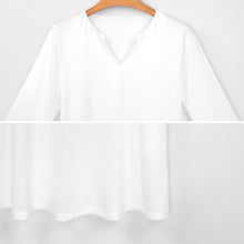 Charger l'image dans la galerie, Robe col v manche 3/4 femme BNQ personnalisée avec photo motif logo texte (impression d'image unique)