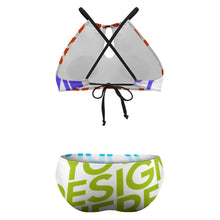 Charger l'image dans la galerie, Bikini halter neck deux pièces grande taille femme élégant BK2040 personnalisé avec photo motif logo texte (conception une image)