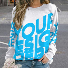 Charger l'image dans la galerie, RH Sweat-Shirts col rond raglan femme Personnalisé avec photo logo et texte (Image unique)