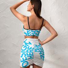 Charger l'image dans la galerie, Ensemble de jupe et haut deux-pièces décontractés femme NZ018 personnalisé avec photo logo texte motif
