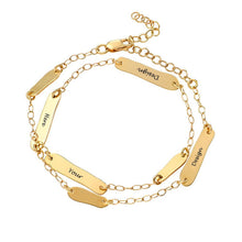 Charger l'image dans la galerie, Bracelet de cheville bracelet S0021 gravure personnalisé avec texte prénom