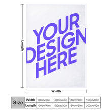 Charger l'image dans la galerie, Couvre-lit couverture câline couverture de canapé en flanelle adaptée à la maison et en déplacement utilisation personnalisée avec photo motif texte (version verticale)