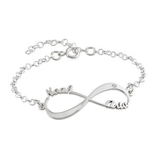 Charger l'image dans la galerie, Bracelet en argent ou or rose femme tendance stylé S0004 gravure personnalisé avec texte prénom