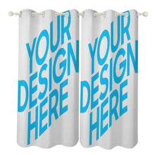 Charger l'image dans la galerie, Rideau perforé en tissu (deux pièces sont identiques) personnalisé avec photo logo texte motif