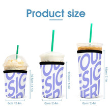 Charger l'image dans la galerie, Manchon pour Tasse Réutilisable 3 Pièces Personnalisé avec Photo Logo Motif Texte