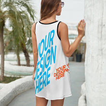 Charger l'image dans la galerie, Robe d'été sans manches avec décolleté en V avec poches NZ012 femme personnalisée avec photo motif logo texte (impression d'image unique)
