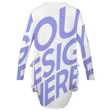 Charger l'image dans la galerie, Robe ample à manches longues avec poches femme AKQ personnalisé avec photos motif et texte (impression d'image unique)