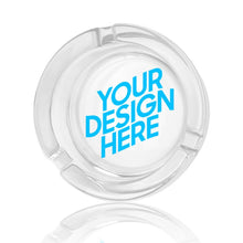 Charger l'image dans la galerie, Cendrier en verre avec tapis antidérapant personnalisé avec photo texte logo