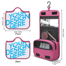 Charger l'image dans la galerie, Trousses de toilette / sac de lavage luxe voyage en toile personnalisé avec photo logo motif texte