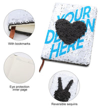 Charger l'image dans la galerie, Cahier/Carnet à paillettes Journal BG1613016 impression personnalisé avec photo logo texte motif