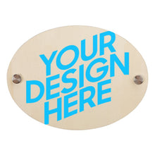 Charger l'image dans la galerie, Plaque de porte en bois (ovale) GY0903287 Personnalisé avec photo et prénom