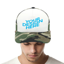 Charger l'image dans la galerie, Chapeau/Casquette de Baseball en Caoutchouc courbé Adulte Camouflage FS0809008 impression personnalisé avec photo logo texte motif