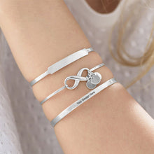 Charger l'image dans la galerie, Bracelet sculpté simple pour femmes / hommes S0025 gravure personnalisé avec texte prénom