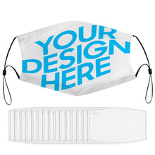 Charger l'image dans la galerie, Masque facial avec filtre changeable covid (filtre multiple) personnalisé avec prénom photo logo motif texte