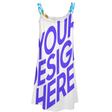 Charger l'image dans la galerie, Robe de plage été imprimé chic sans manches à bretelles femme grande taille AQ personnalisée avec photo logo motif texte (impression des multi-images)