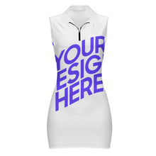Charger l'image dans la galerie, Robe polo femme robe en jersey sans manches avec zip MSYX066 personnalisé avec photo texte prénom (conception une image)