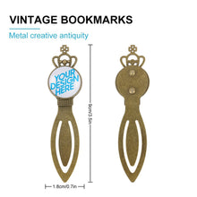 Charger l'image dans la galerie, Marque-page / signet en métal rétro (forme B) BG1613018 Personnalisé avec texte et logo