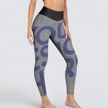 Charger l'image dans la galerie, Pantalon de Sport en Nid d'abeille / Leggings de Yoga Taille Haute Stretch pour Femme YJ050 Personnalisé Impression Complète Une Image Avec Texte Motif Logo Photo