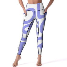 Charger l'image dans la galerie, Pantalon yoga taille haute / Legging sport femme avec deux poches CE003 personnalisé avec photo logo texte motif