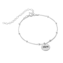 Charger l'image dans la galerie, Bracelet alphabet pour femme S0015 en argent sterling 925 personnalisé avec texte prénom longueur réglable