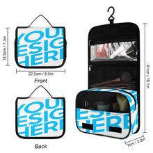 Charger l'image dans la galerie, Trousse de toilette suspendue avec crochet en S et poignée trousse de toilette entièrement imprimée personnalisé avec photo texte prénom