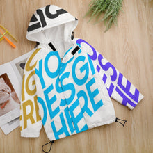 Charger l'image dans la galerie, Impression des multi-images sweat à capuche / veste enfant fin velcro A541 personnalisé avec photo logo motif texte