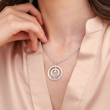 Charger l'image dans la galerie, Collier Cercle de Diamants X0013 en Argent Sterling 925 Gravure personnalisé avec Prénom