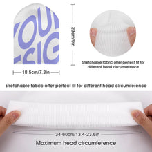 Charger l'image dans la galerie, Chapeau d'hiver bonnet tricoté pour enfants personnalisé avec motif photos texte (conception une image)