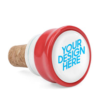 Charger l'image dans la galerie, Bouchon de vin en céramique en liège personnalisé avec photo logo motif texte