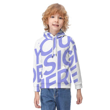 Charger l'image dans la galerie, Sweat à capuche pour enfants / Hoodie imprimé personnalisé impression complète avec photo texte logo (Image Unique)