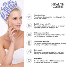 Charger l'image dans la galerie, Casquette Cheveux Secs / Serviette Cheveux à Séchage Rapide / Bonnet Cheveux Secs Personnalisé avec Photo Texte Logo Motif