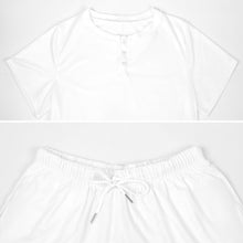 Charger l'image dans la galerie, Ensemble de Pyjama court chemise de nuit courte pour femme UTZ personnalisé avec prénom photo logo (impression d’image unique)