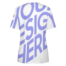 Charger l'image dans la galerie, T-shirt tee shirt femme en coton ay001 personnalisé avec photo logo texte motif (impression d'image unique)