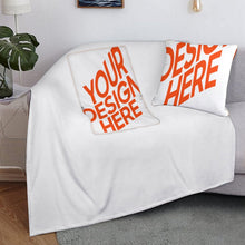 Charger l'image dans la galerie, Couverture et coussins 2 en 1 / Couverture d'oreiller multifonctional personnalisé avec photo texte prénom (conception une image)