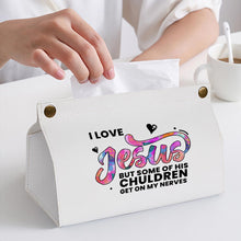 Charger l'image dans la galerie, Boite à mouchoir en cuir PU / porte mouchoir personnalisé avec photo texte motif logo