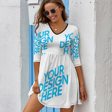Charger l'image dans la galerie, Robe/Jupe décontractée col en V pour Femme Impression NZ029 personnalisée avec photo logo motif texte