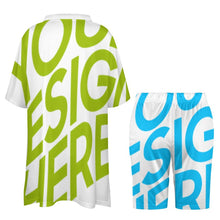 Charger l'image dans la galerie, Impression des multi-images chemise à col v à manches femme dolman ensemble de deux pièces OTZ personnalisé avec votre Logo / Prénom