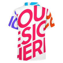 Charger l'image dans la galerie, Chemise boutonnée à manches courtes pour garçons de 2 à 16 ans personnalisée avec prénom motif texte (conception multi-images)