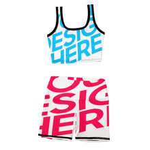 Charger l'image dans la galerie, Ensemble de gilet / tenue de yoga décontracté femme NZ063 personnalisé avec photo logo motif texte (impression d'image unique)
