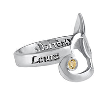 Charger l'image dans la galerie, Bague Coeur Entrelacé en cuivre J0004 pour femme homme personnalisé gravé avec lettres nom texte