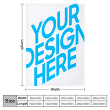 Charger l'image dans la galerie, Couverture en flanelle design unique impression personnalisée avec motif photo logo texte