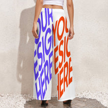 Charger l'image dans la galerie, Pantalon large chic femme en polyester NP personnalisé avec photo motif texte (conception multi-images)