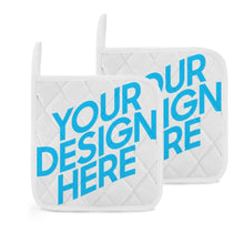 Charger l'image dans la galerie, Ensemble de porte-pot isolant (une paire) personnalisé avec prénom motif photo logo texte