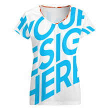Charger l'image dans la galerie, Impression d’image unique T-shirt original ample décontracté en col V grande taille femme dodu VT personnalisé avec photo logo texte motif