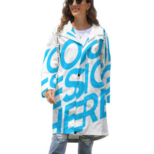 Charger l'image dans la galerie, Impression d'image unique trench-coat polaire long origianl grande taille femme dodu A677 personnalisé avec photo logo motif texte
