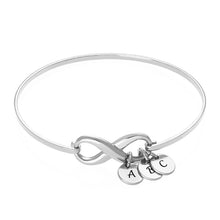 Charger l'image dans la galerie, Bracelet Infini S0043 gravé personnalisé avec lettre